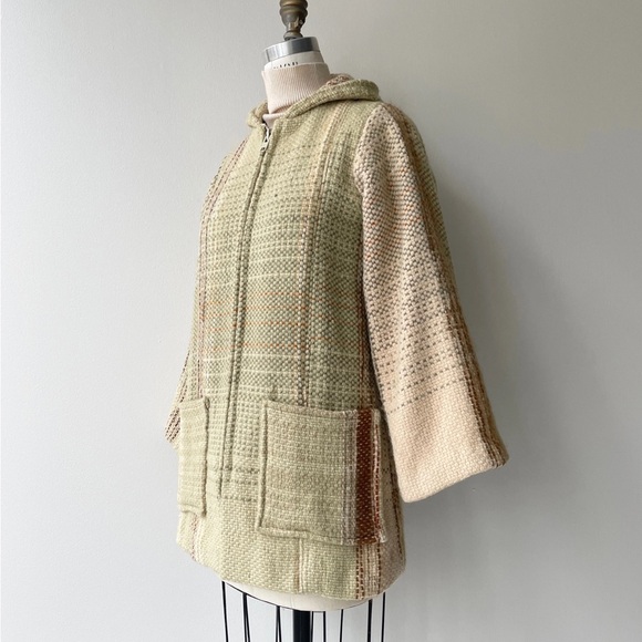 Vintage 1970's Martine Gruber Handwoven Wool Coat Size Small/Medium - Picture 2 of 6